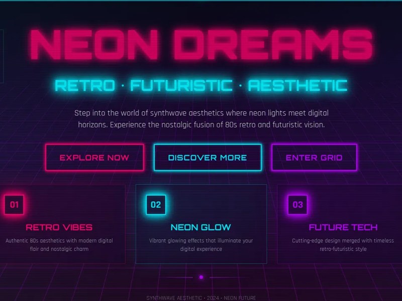 Synthwave Neon Landing