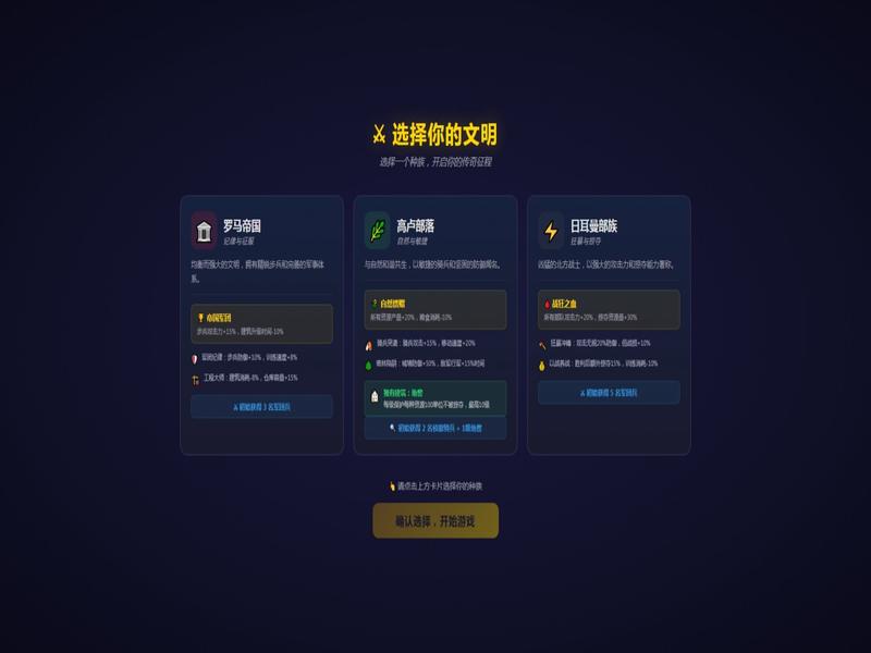SoloTrav（Travian单机版）-跨时代的时间和事件双驱动即时战略怀旧页游