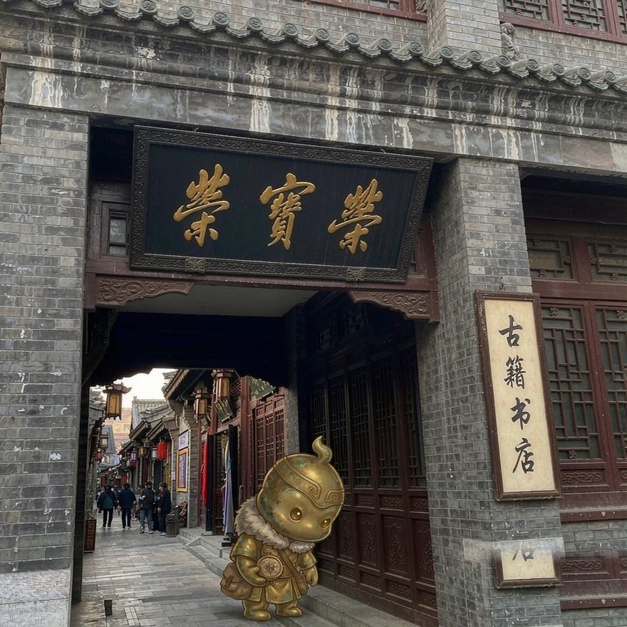 青铜小人 × 实景 打卡效果图